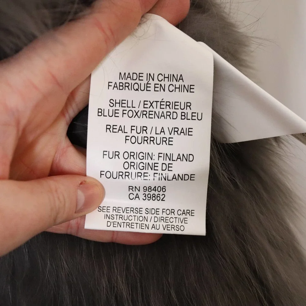 THEORY Hanalee Blue Fox Fur Vest P/S - Picture 8 of 8